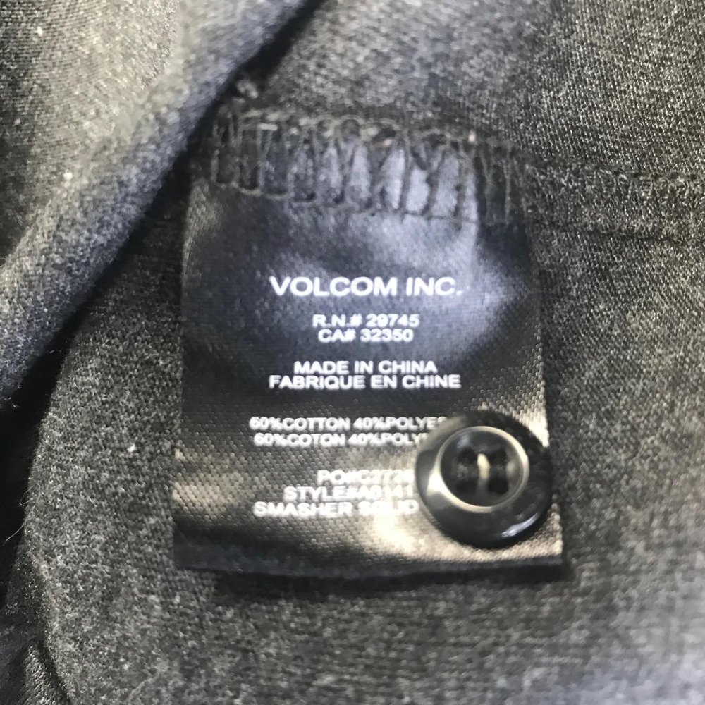 VOLCOM BLACK SHORT SLEEVE POLO - Picture 5 of 7